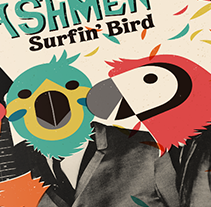 surfin bird digipack illustration re design domestika
